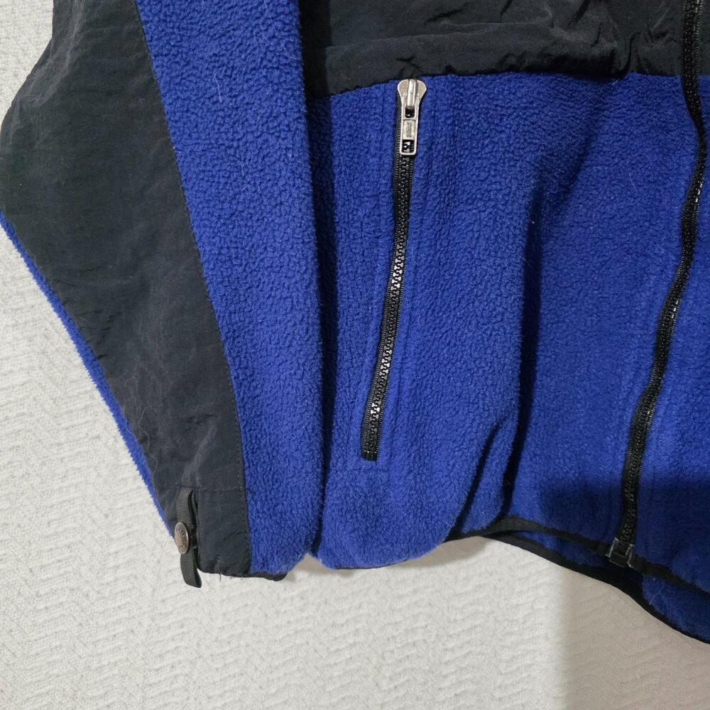 Vtg The North Face Denali Black Navy Fleece Zip Men/UnisexJacket Made in USA S - Picture 3 of 10